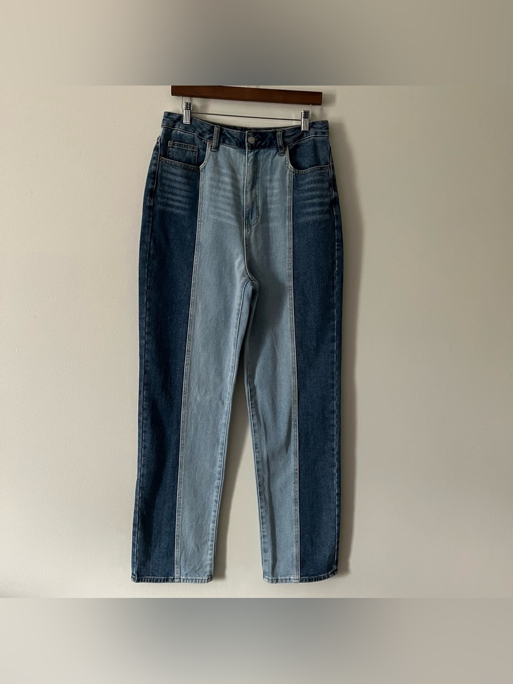 PacSun Women’s 90s Boyfriend Jeans Two Tone High Rise 100% Cotton Colorblock 30
